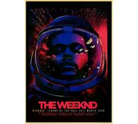 Affiche et impression vintage en papier kraft de The Weeknd, alternative abstraite et amusante, art mural moderne pour café-bar~0010