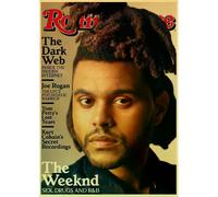 Affiche et impression vintage en papier kraft de The Weeknd, alternative abstraite et amusante, art mural moderne pour café-bar~0022
