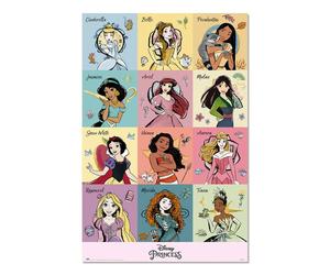 Affiche - Grupo Erik - Disney Princesses - 61x91,5cm - Décoration murale - Noir