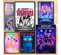Affiche KPop Demon Hunters HD, décoration murale autocollante, imperméable, pour la maison, le salon, le bar, décoration esthétique White1