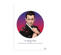 Affiche Le Séducteur Asåp Creative Studio Rouge 30x40 cm