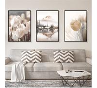 Affiche Lot de 3 photos Beige vintage Sans cadre photo , 40 x 50 cm