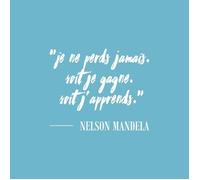 Affiche - Mandela - Citation Inspirante - 31cm x 31cm - Papier Brillant - Résistant aux UV