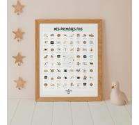Affiche Mes Premières Fois Peau foncée Maman et Papa (40x50 cm)