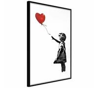 Affiche Murale Encadrée Banksy Girl with Balloon II 40 x 60 cm - Noir