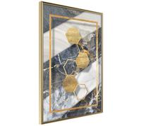 Affiche Murale Encadrée Marble Composition III 21 x 30 cm Or