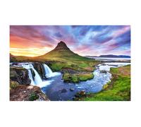 Affiche paysage cascade en islande - 60x40cm - made in France