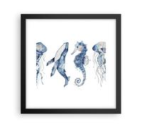 Affiche Poster 30x30cm Tableaux Image Photo Animaux Marine Enfants Wall Art