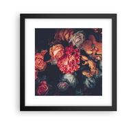 Affiche Poster 30x30cm Tableaux Image Photo Bouquet Fleurs Roses Wall Art