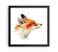 Affiche Poster 30x30cm Tableaux Image Photo renard animal nature Wall Art