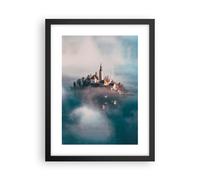 Affiche Poster 30x40cm Tableaux Image Photo Alpes Bled Église Wall Art