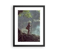 Affiche Poster 30x40cm Tableaux Image Photo Asie Garçon Chute D'Eau Wall Art