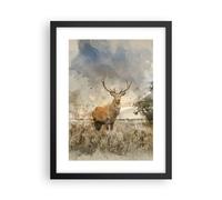 Affiche Poster 30x40cm Tableaux Image Photo cerf nature Wall Art Decoration
