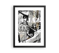 ARTTOR Affiche Decoration Murale jazz musique musicien Moderne Poster Cadre Noir 30x40cm Deco Affiches Murales Tableau Decoration Salon Chambre Cuisine Wall Art Design Decor P2BPA30x40-3792