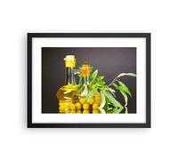 Affiche Poster 40x30cm Tableaux Image Photo Bouteille pot olive huile Wall Art