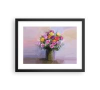 Affiche Poster 40x30cm Tableaux Image Photo Fleurs Vase Graphiques Wall Art