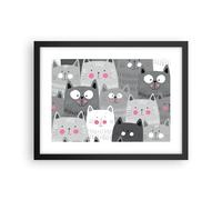 Affiche Poster 40x30cm Tableaux Image Photo Kittys animaux illustration Wall Art