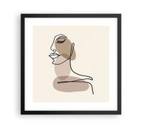 Poster Cadre Noir 40x40 cm Affiche Personnes Art - 4728 - P2B