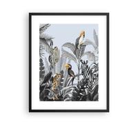 Affiche Poster 40x50cm Tableaux Image Photo Jungle Animaux Toucans Wall Art