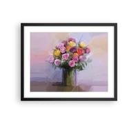 Affiche Poster 50x40cm Tableaux Image Photo Fleurs Vase Graphiques Wall Art
