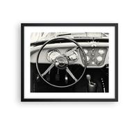Poster Cadre Noir 50x40 cm Affiche Noir et Blanc Autos - 4853 - P2B