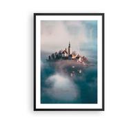 Affiche Poster 50x70cm Tableaux Image Photo Alpes Bled Église Wall Art