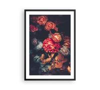 Affiche Poster 50x70cm Tableaux Image Photo Bouquet Fleurs Roses Wall Art