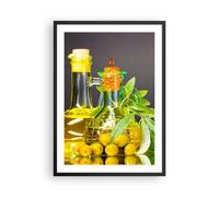 Affiche Poster 50x70cm Tableaux Image Photo Bouteille pot olive huile Wall Art