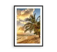 Affiche Poster 50x70cm Tableaux Image Photo plage mer palmier Wall Art