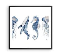 Affiche Poster 60x60cm Tableaux Image Photo Animaux Marine Enfants Wall Art