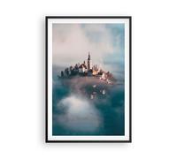 Affiche Poster 61x91cm Tableaux Image Photo Alpes Bled Église Wall Art