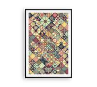 Affiche Poster 61x91cm Tableaux Image Photo fleurs mosaïque Wall Art Decoration