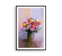 Affiche Poster 61x91cm Tableaux Image Photo Fleurs Vase Graphiques Wall Art