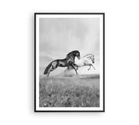 Affiche Poster 70x100cm Tableaux Image Chevaux Animaux galop prairie Wall Art