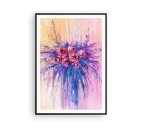 Affiche Poster 70x100cm Tableaux Image Photo Bouquet Fleurs Roses Wall Art