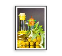 Affiche Poster 70x100cm Tableaux Image Photo Bouteille pot olive huile Wall Art
