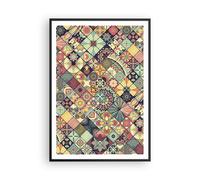 Affiche Poster 70x100cm Tableaux Image Photo fleurs mosaïque Wall Art Decoration