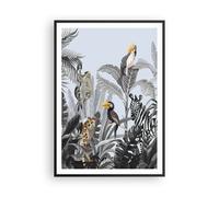 Affiche Poster 70x100cm Tableaux Image Photo Jungle Animaux Toucans Wall Art