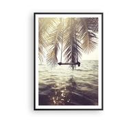 Affiche Poster 70x100cm Tableaux Image Photo mer palmier eau Wall Art Decoration