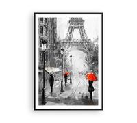 Poster Cadre Noir 70x100 cm Affiche Architecture Noir et Blanc - 3942 - P2B | Paris Ville Maison Poster Mural Moderne Décoratif Art Mural Impression d'Art Salon Chambre Cuisine Tableau Décoration ARTTOR
