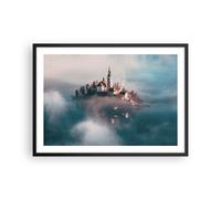 Affiche Poster 70x50cm Tableaux Image Photo Alpes Bled Église Wall Art