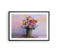 Affiche Poster 70x50cm Tableaux Image Photo Fleurs Vase Graphiques Wall Art