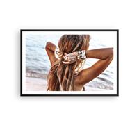 Affiche Poster 91x61cm Tableaux Image Photo Cheveux Femme Plage Wall Art