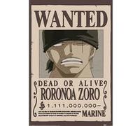 Affiche Poster One Piece - Wanted Zoro - 61x91,5cm