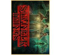 Affiche rétro Stranger Things saison 2, papier kraft, décoration murale vintage pour bar, café, maison~01839
