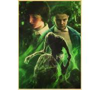 Affiche rétro Stranger Things saison 2, papier kraft, décoration murale vintage pour bar, café, maison~01856