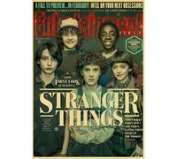 Affiche rétro Stranger Things saison 2, papier kraft, décoration murale vintage pour bar, café, maison~01853