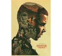 Affiche rétro Stranger Things saison 2, papier kraft, décoration murale vintage pour bar, café, maison~01851