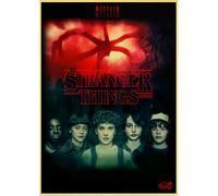 Affiche rétro Stranger Things saison 2, papier kraft, décoration murale vintage pour bar, café, maison~01846