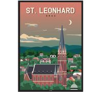 Affiche vintage de St. Leonhard, Graz